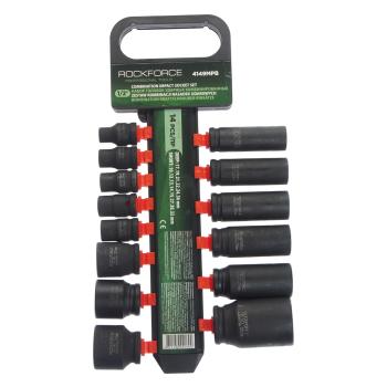 3 499 р. Набор головок ударных 12 комбинированных 14 предметов ROCKFORCE ROCKFORCE rf-4149mpb  с доставкой в г. Керчь. Увеличить фотографию 1