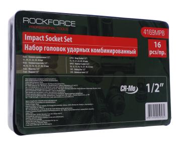 4 299 р. Набор головок торцевых 12 10-32мм коротких, 17-36 глубоких ударных 16 предметов ROCKFORCE ROCKFORCE rf-4169mpb  с доставкой в г. Керчь. Увеличить фотографию 7