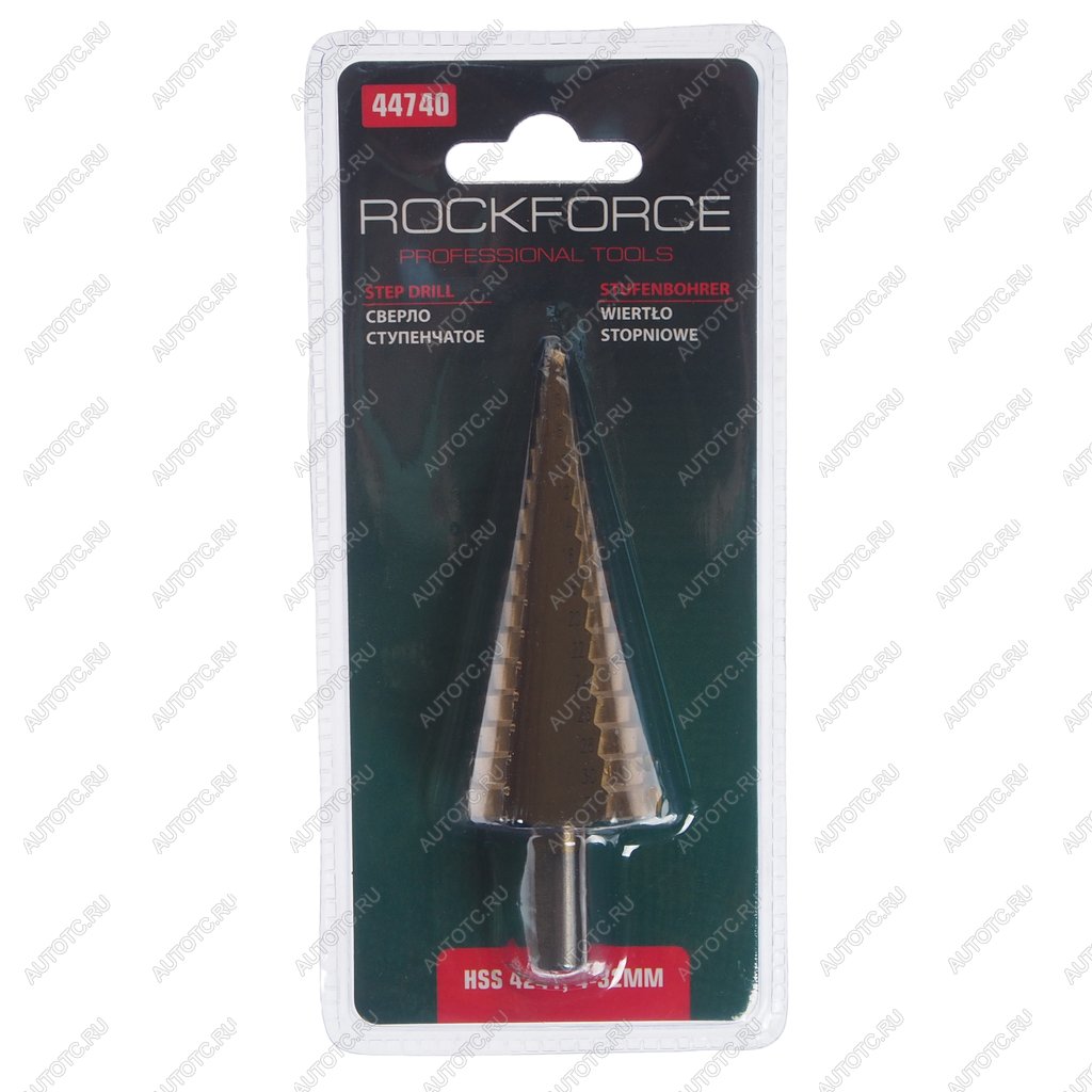 1 099 р. Сверло ступенчатое 4.0-32.0мм в блистере (HSS 4241) ROCKFORCE ROCKFORCE rf-44740  с доставкой в г. Керчь