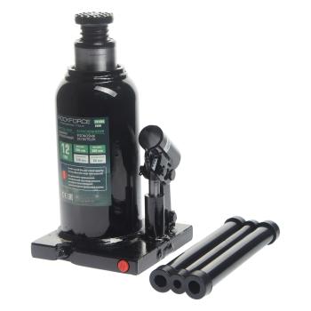 4 649 р. Домкрат бутылочный 12т 200-380мм с клапаном ROCKFORCE ROCKFORCE rf-t91204euro  с доставкой в г. Керчь. Увеличить фотографию 1