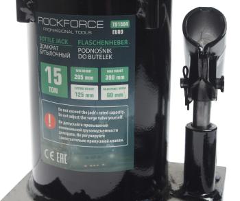 5 699 р. Домкрат бутылочный 15т 230-460мм с клапаном ROCKFORCE ROCKFORCE rf-t91504euro  с доставкой в г. Керчь. Увеличить фотографию 2