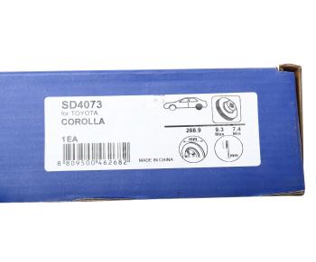 2 089 р. Диск тормозной TOYOTA Corolla (02-),Yaris (99-) задний (1шт.) SANGSIN SANGSIN sd4073  с доставкой в г. Керчь. Увеличить фотографию 6