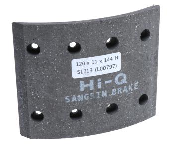 459 р. Накладка тормозной колодки HYUNDAI HD120 (шир.120мм, 8 отверстий) передней SANGSIN SANGSIN sl213  с доставкой в г. Керчь. Увеличить фотографию 1