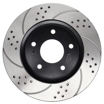 12 699 р. Диск тормозной MITSUBISHI L200 (10-),Outlander (06-12) передний перфорированный комплект TAYGA TAYGA bdf027  с доставкой в г. Керчь. Увеличить фотографию 4
