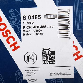 2 449 р. Фильтр воздушный BMW X5 (E70) (4.8) левый BOSCH BOSCH f026400485 BOSCH f026400485  с доставкой в г. Керчь. Увеличить фотографию 3