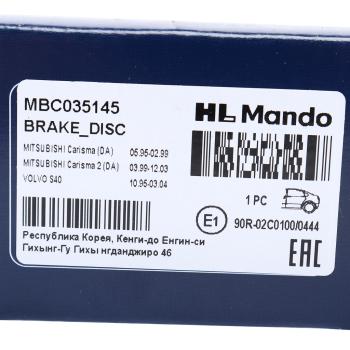 2 599 р. Диск тормозной MITSUBISHI Carisma (96-04) VOLVO S40 (96-04) задний (1шт.) MANDO MANDO mbc035145 MANDO mbc035145  с доставкой в г. Керчь. Увеличить фотографию 5