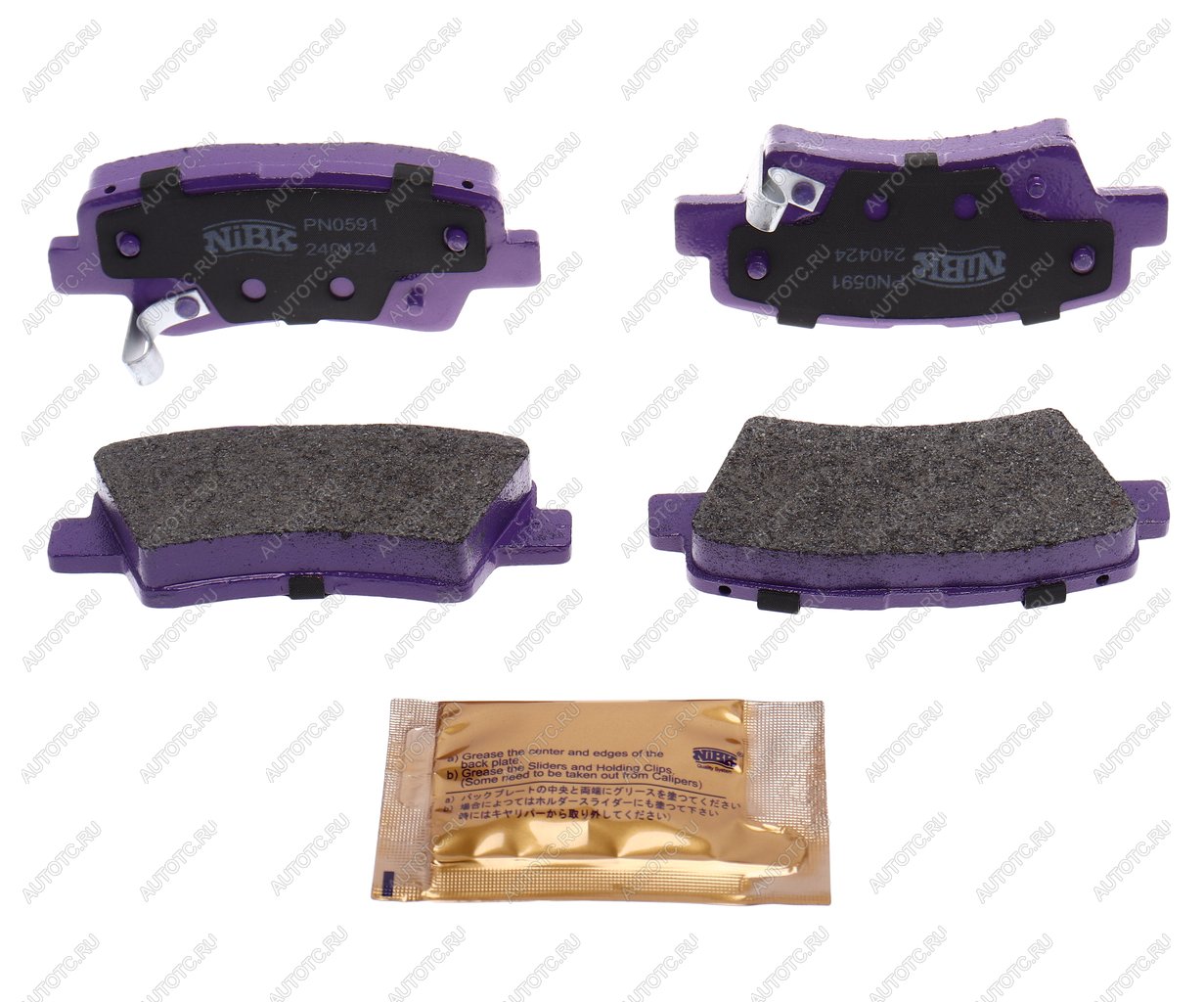 3 099 р. Колодки тормозные HYUNDAI Sonata (06-) задние (4шт.) NIBK NIBK pn0591 NIBK pn0591  с доставкой в г. Керчь