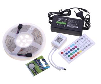 1 199 р. Лента светодиодная гибкая 12W 5м IP65 12V RGB цветная, пульт управления GRISARD ELECTRIC GRISARD ELECTRIC gre-002-0121  с доставкой в г. Керчь. Увеличить фотографию 1