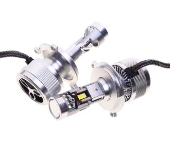 5 349 р. Лампа светодиодная 12V H4 P43t линза 4300K бокс (2шт.) CLEARLIGHT CLEARLIGHT kbm cl h4 mini pro 4k-2  с доставкой в г. Керчь. Увеличить фотографию 3