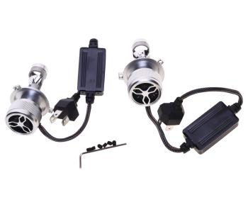 5 349 р. Лампа светодиодная 12V H4 P43t линза 4300K бокс (2шт.) CLEARLIGHT CLEARLIGHT kbm cl h4 mini pro 4k-2  с доставкой в г. Керчь. Увеличить фотографию 2