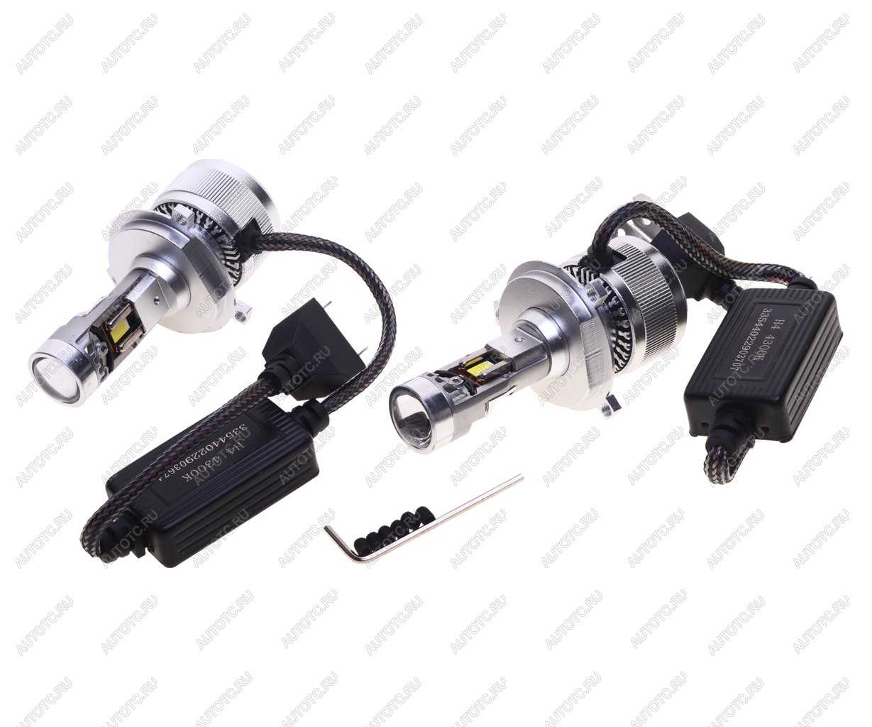 5 349 р. Лампа светодиодная 12V H4 P43t линза 4300K бокс (2шт.) CLEARLIGHT CLEARLIGHT kbm cl h4 mini pro 4k-2  с доставкой в г. Керчь