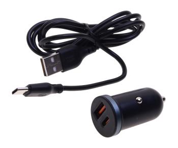 Устройство зарядное в прикуриватель 1USB + 1 Type C 12V XO XO cc56 black