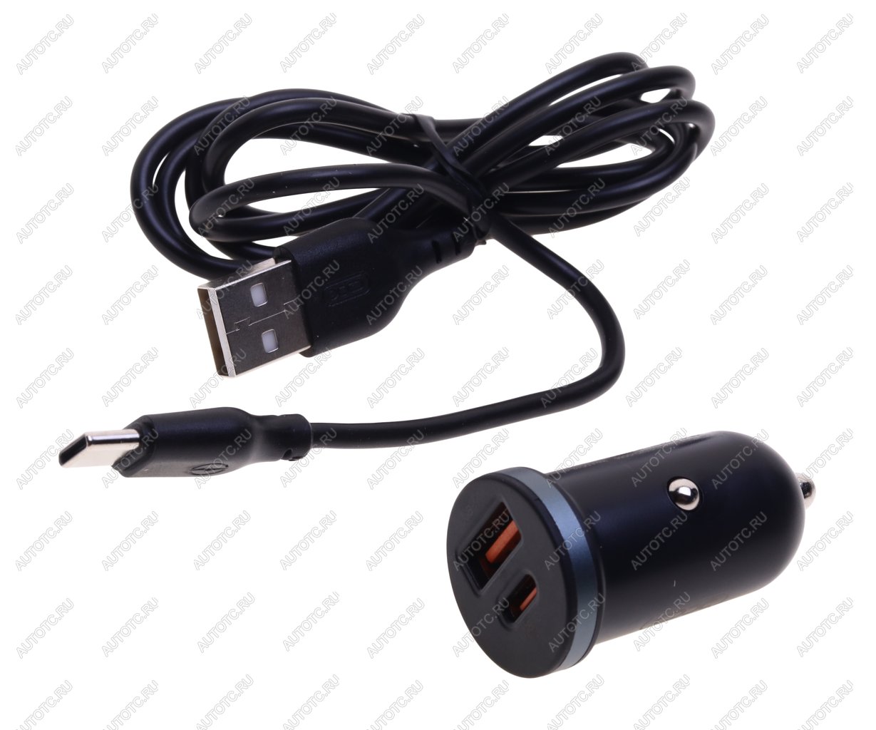 719 р. Устройство зарядное в прикуриватель 1USB + 1 Type C 12V XO XO cc56 black  с доставкой в г. Керчь