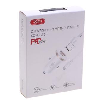 669 р. Устройство зарядное в прикуриватель 1USB + 1 Type C 12V XO XO cc56 white  с доставкой в г. Керчь. Увеличить фотографию 3
