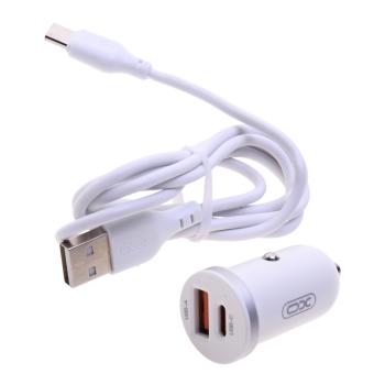 Устройство зарядное в прикуриватель 1USB + 1 Type C 12V XO XO cc56 white