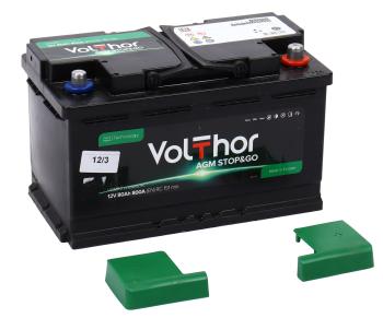 Аккумулятор VOLTHOR AGM 80Ач обратная полярность VOLTHOR 6ст80(0)