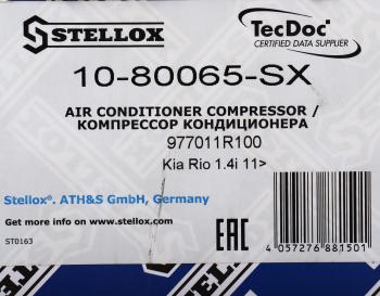 21 549 р. Компрессор KIA Rio кондиционера STELLOX STELLOX 10-80065-sx  с доставкой в г. Керчь. Увеличить фотографию 6