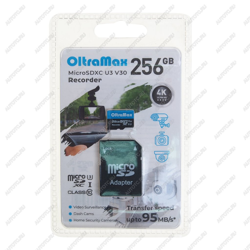 3 199 р. Карта памяти 256GB MicroSD class 10 + SD адаптер OLTRAMAX OLTRAMAX om256gcsdxc10-u3-v30  с доставкой в г. Керчь