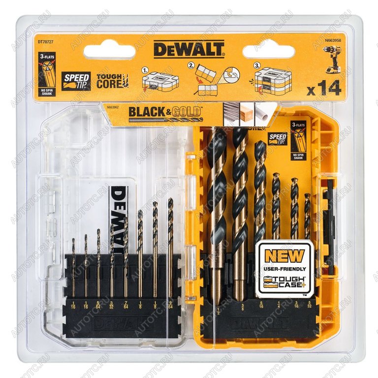 3 199 р. Набор сверл по металлу 1.0-8.0мм HSS (14шт.) DEWALT DEWALT dt70727-qz  с доставкой в г. Керчь