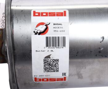 10 099 р. Глушитель RENAULT Duster средняя часть BOSAL BOSAL 351-222  с доставкой в г. Керчь. Увеличить фотографию 3