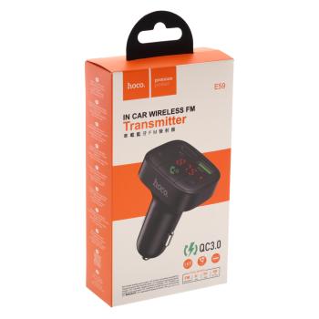 879 р. Устройство зарядное в прикуриватель с трансмиттером (bluetooth,hands free) HOCO HOCO e59 black  с доставкой в г. Керчь. Увеличить фотографию 4