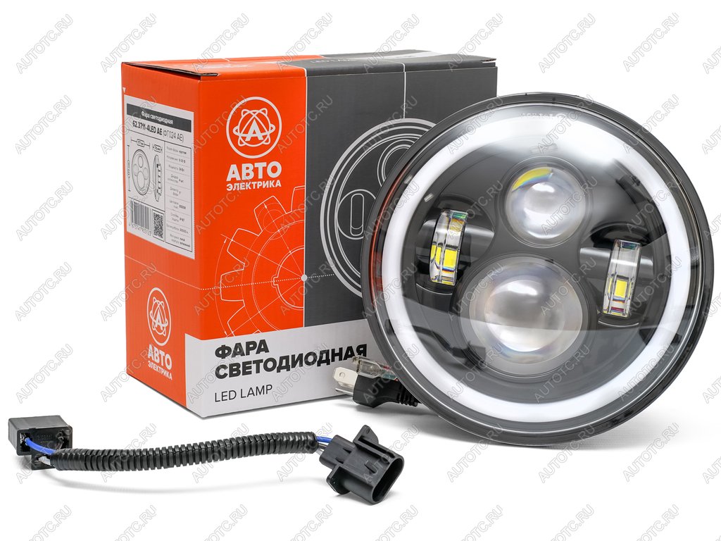 2 079 р. Фара ВАЗ-21213,УАЗ-31519 Хантер 4 диода, с ДХО и поворотником AVTOELECTRICA AVTOELECTRICA 62.3711-4led ae (фг024 ae)  с доставкой в г. Керчь