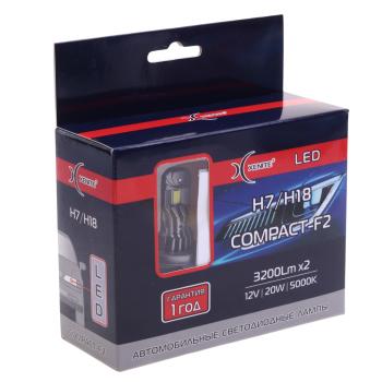 2 349 р. Лампа светодиодная 12V H7 PX26d 3200lm бокс (2шт.) XENITE XENITE 1009692  с доставкой в г. Керчь. Увеличить фотографию 3