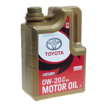 4 199 р. Масло моторное TOYOTA MOTOR OIL SP синт.4л SAE0W20 OE TOYOTA 08880-84355  с доставкой в г. Керчь. Увеличить фотографию 1