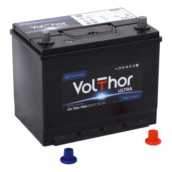 12 349 р. Аккумулятор VOLTHOR Ultra 75Ач обратная полярность VOLTHOR 6ст75(0) 57529 d26  с доставкой в г. Керчь. Увеличить фотографию 1