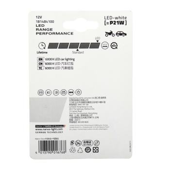 1 099 р. Лампа светодиодная 12V P21W BA15s блистер (2шт.) LED White NARVA NARVA 18148-2бл  с доставкой в г. Керчь. Увеличить фотографию 2