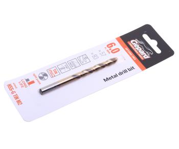 100 р. Сверло по металлу 6.0х93мм HSS Titanium GEPARD GEPARD gp1360-093  с доставкой в г. Керчь. Увеличить фотографию 1