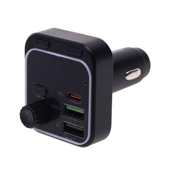 699 р. Устройство зарядное в прикуриватель с трансмиттером (bluetooth,hands free) черное BOROFONE BOROFONE bc53  с доставкой в г. Керчь. Увеличить фотографию 1