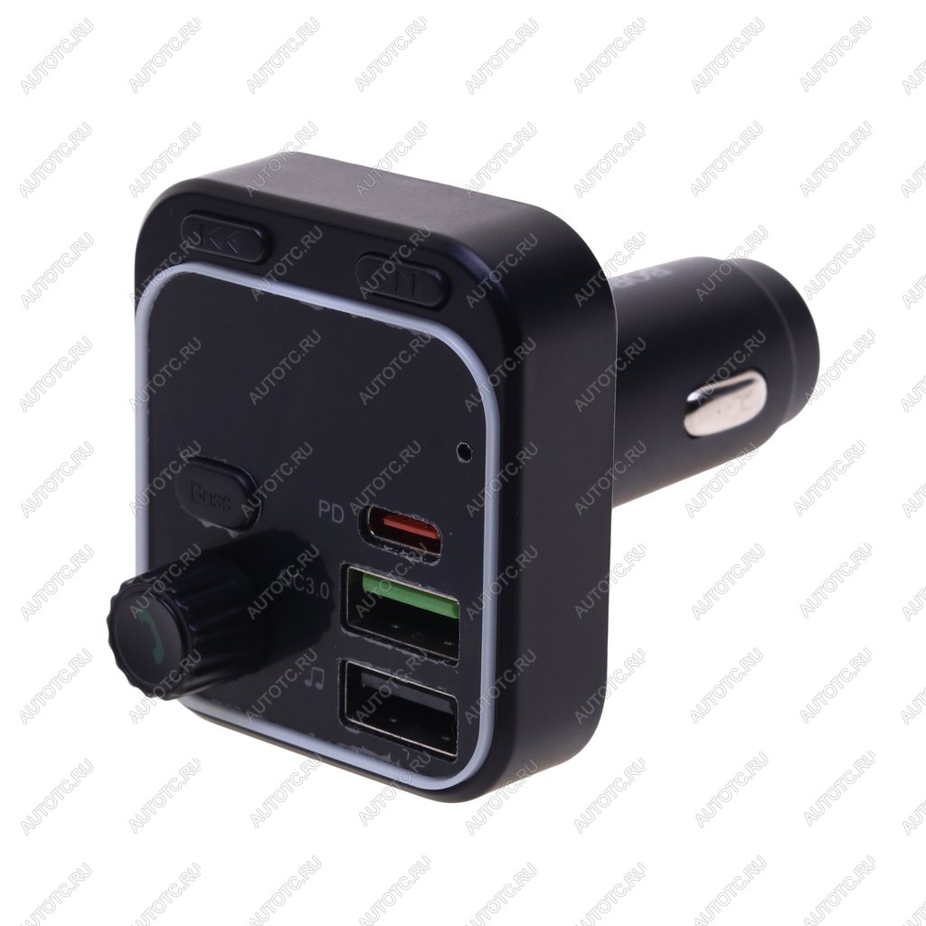 699 р. Устройство зарядное в прикуриватель с трансмиттером (bluetooth,hands free) черное BOROFONE BOROFONE bc53  с доставкой в г. Керчь