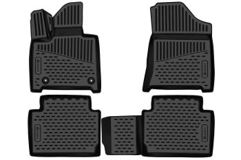 Коврики 3D в салон (5 мест) Element Hyundai Santa Fe 5 MX5 (2022-2025) (черные)