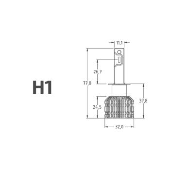 2 889 р. Лампа светодиодная 12V H1 P14.5s бокс (2шт.) MTF MTF lan01k6  с доставкой в г. Керчь. Увеличить фотографию 5
