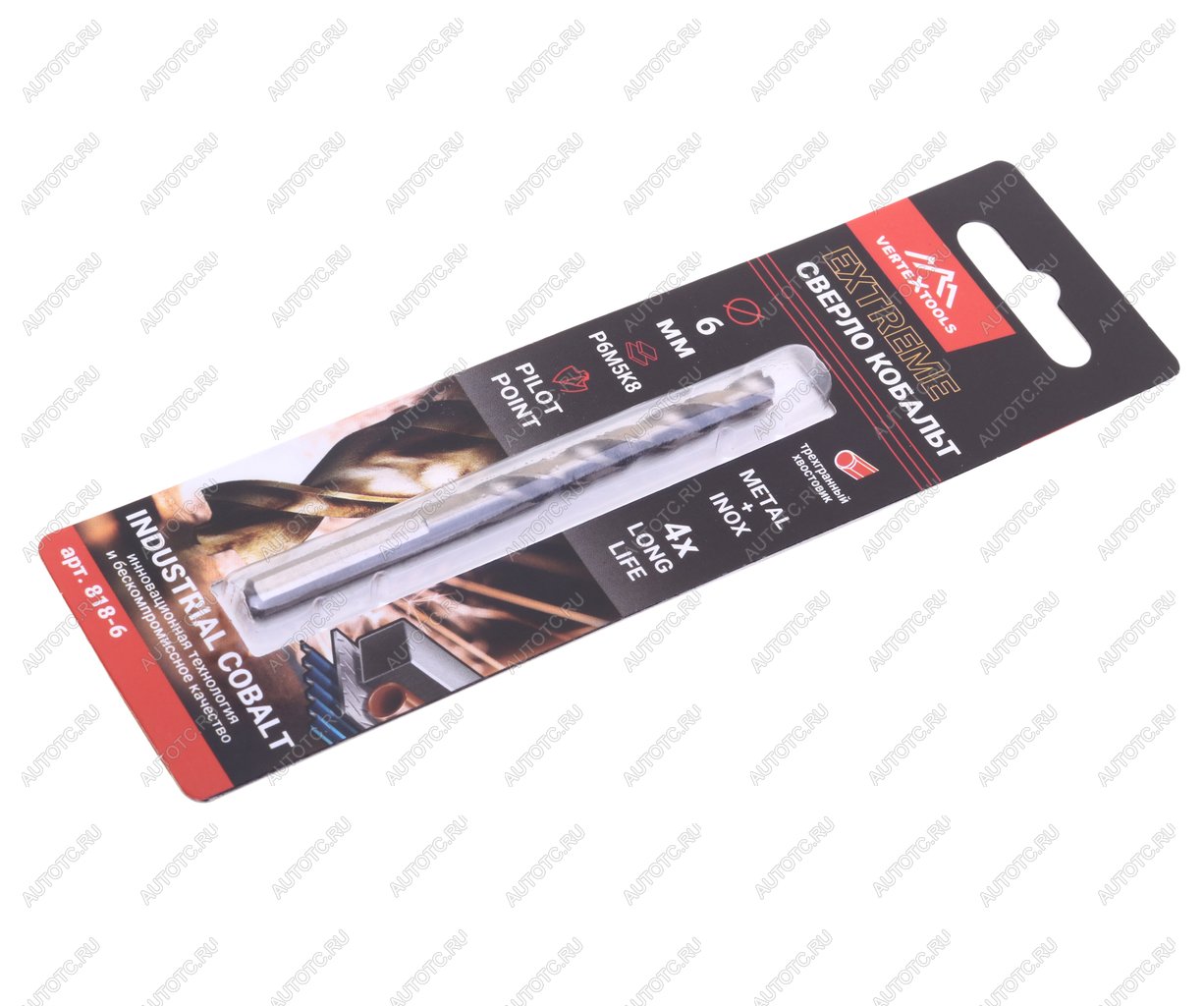 299 р. Сверло по металлу 6.0х93мм HSS Cobalt VERTEXTOOLS VERTEXTOOLS 818-6  с доставкой в г. Керчь