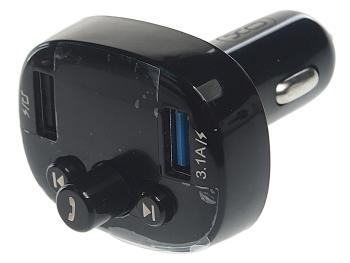 1 259 р. Устройство зарядное в прикуриватель с трансмиттером (bluetooth,hands free) черное XO XO bcc02 black  с доставкой в г. Керчь. Увеличить фотографию 1