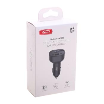 879 р. Устройство зарядное в прикуриватель с трансмиттером (bluetooth,hands free) XO XO bcc18 black  с доставкой в г. Керчь. Увеличить фотографию 4