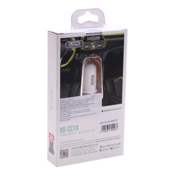 299 р. Устройство зарядное в прикуриватель 2USB 12V XO XO cc18 white  с доставкой в г. Керчь. Увеличить фотографию 4