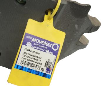 4 999 р. Колодка тормозная SITRAK HOWO передние с накладками (1шт.) MOVELEX MOVELEX az9100440034-mx  с доставкой в г. Керчь. Увеличить фотографию 5