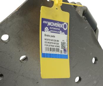 4 299 р. Колодка тормозная SITRAK HOWO задняя правая без накладки (мост MCP16) (1шт.) MOVELEX MOVELEX wg9761451226-mx  с доставкой в г. Керчь. Увеличить фотографию 5