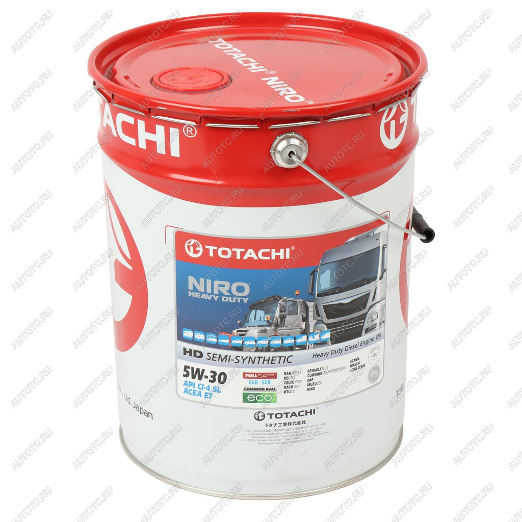 10 249 р. Масло дизельное NIRO HD CI-4SLE7 5W30 псинт.19л TOTACHI TOTACHI 1d720  с доставкой в г. Керчь