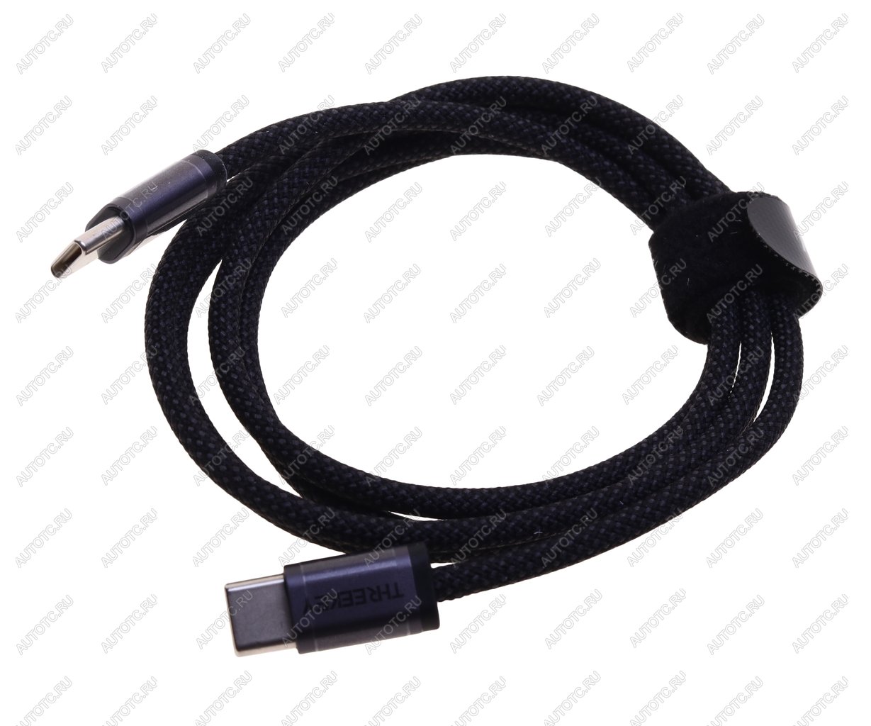 529 р. Кабель USB Type C-USB Type C 1м THREEKEY THREEKEY tk-nb07 60w black  с доставкой в г. Керчь