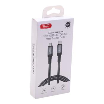649 р. Кабель USB Type C-USB Type C 1м XO XO nb-q264a black  с доставкой в г. Керчь. Увеличить фотографию 2