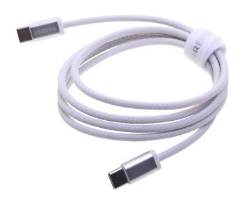 529 р. Кабель USB Type C-USB Type C 1м THREEKEY THREEKEY tk-nb07 60w white  с доставкой в г. Керчь. Увеличить фотографию 1