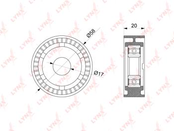 1 799 р. Ролик приводного ремня VW Beetle (12-15) AUDI A1 (11-14) SKODA Fabia натяжителя LYNX LYNX pb5304  с доставкой в г. Керчь. Увеличить фотографию 1