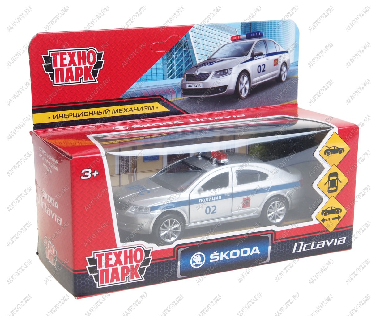 1 179 р. Модель автомобиля SKODA Oktavia металлическая 1:43 ТЕХНОПАРК ТЕХНОПАРК oktavia-p  с доставкой в г. Керчь