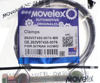190 р. Хомут SITRAK HOWO патрубка коллектора впускного D=77мм MOVELEX MOVELEX 202v974550076-mx  с доставкой в г. Керчь. Увеличить фотографию 3