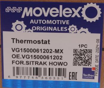969 р. Термостат SITRAK HOWO дв.D10 (80град.) MOVELEX MOVELEX vg1500061202-mx  с доставкой в г. Керчь. Увеличить фотографию 10