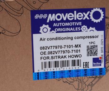 21 099 р. Компрессор SITRAK HOWO кондиционера MOVELEX MOVELEX 082v779707101-mx  с доставкой в г. Керчь. Увеличить фотографию 6